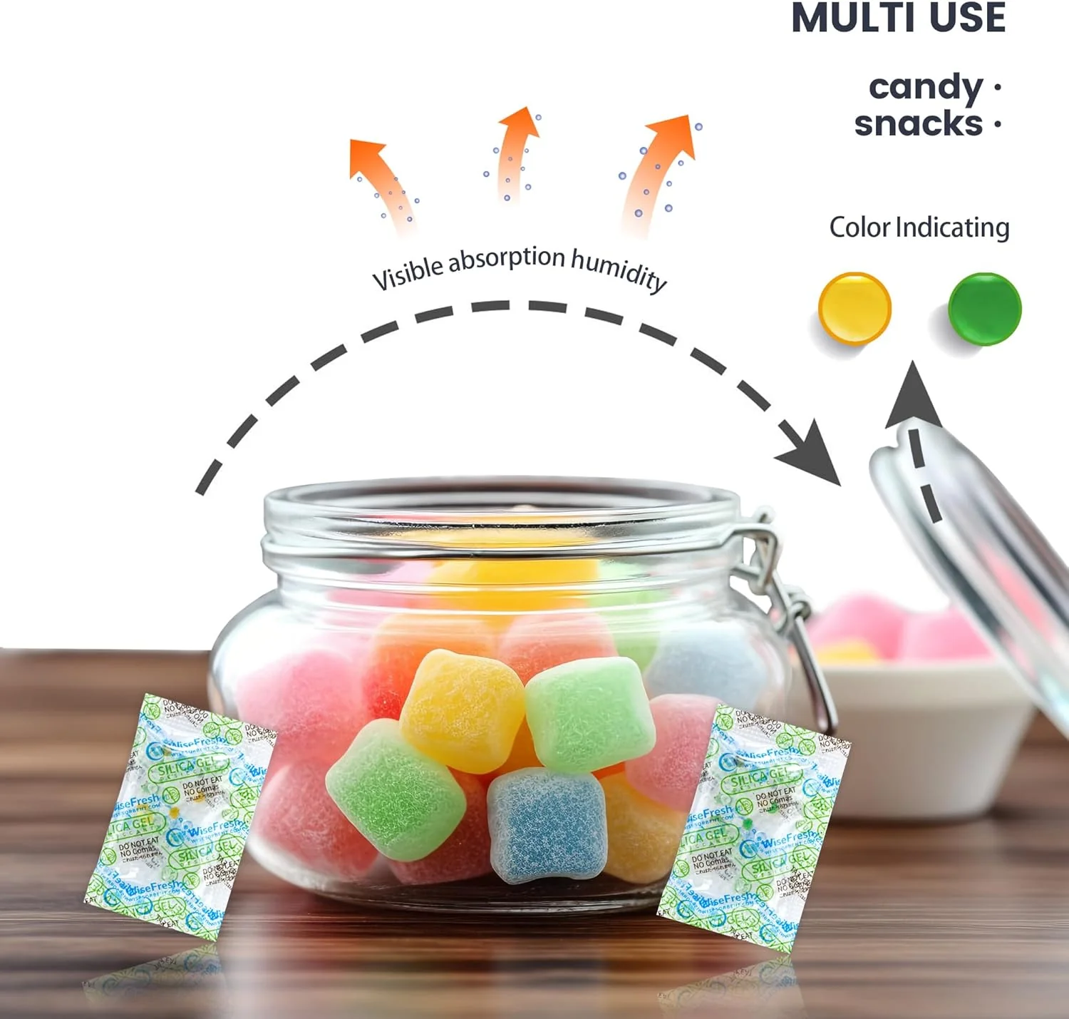 1g Food Safe Silica Gel Packets for Food Storage – Moisture Absorbing Desiccant Packs - Image 5