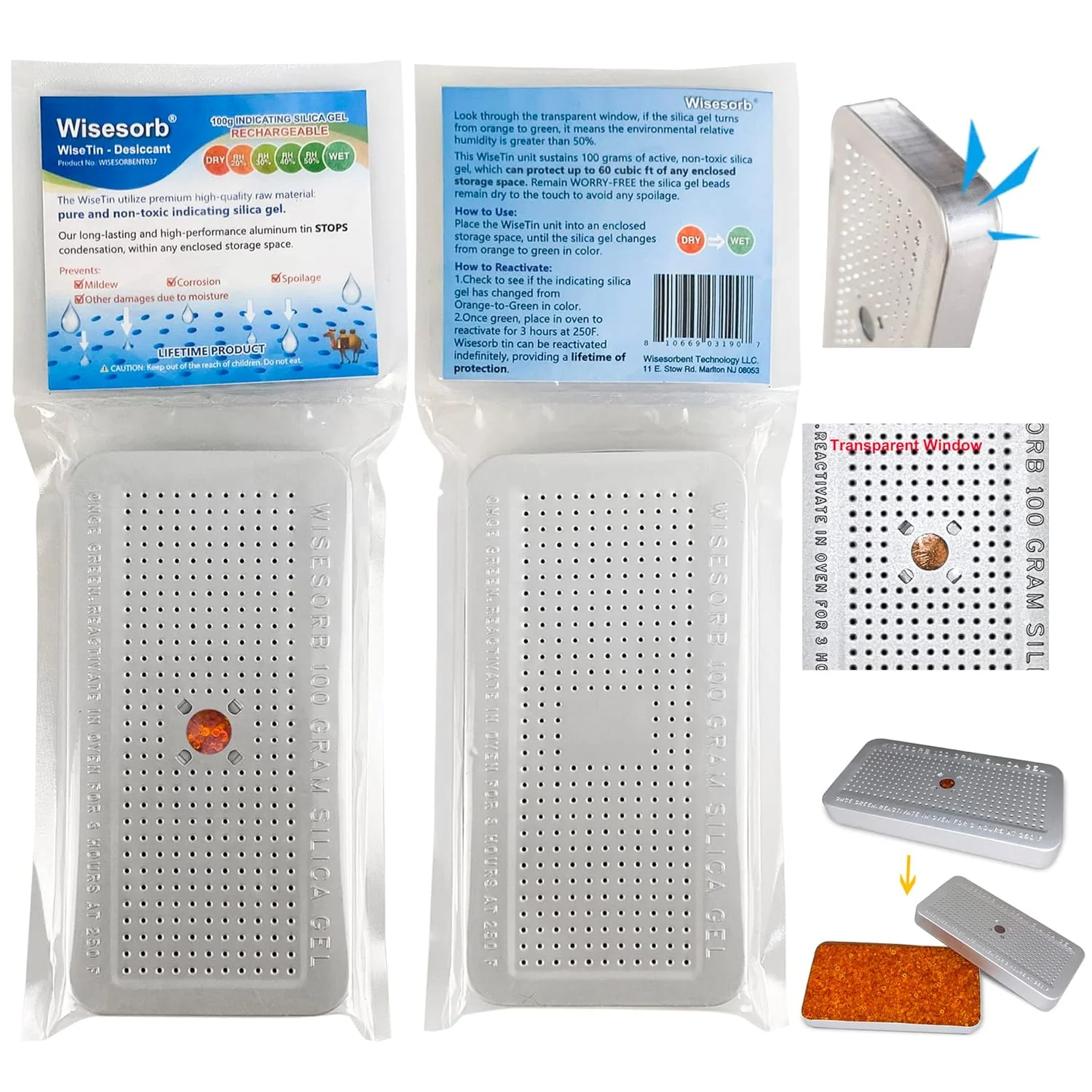 100g Indicating Silica Gel Place inside shoes for moisture control - Image 3