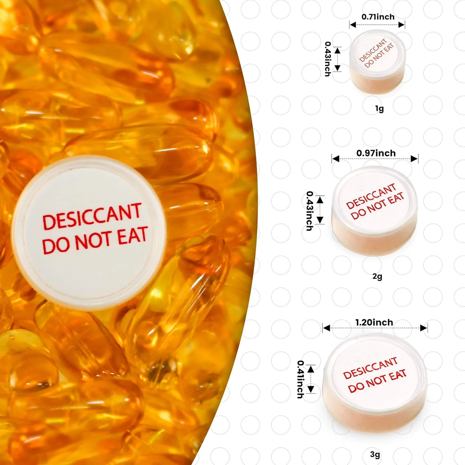 1g Food-Grade Silica Desiccant Capsules–Keeps Spices and Herbs Dry - Image 4