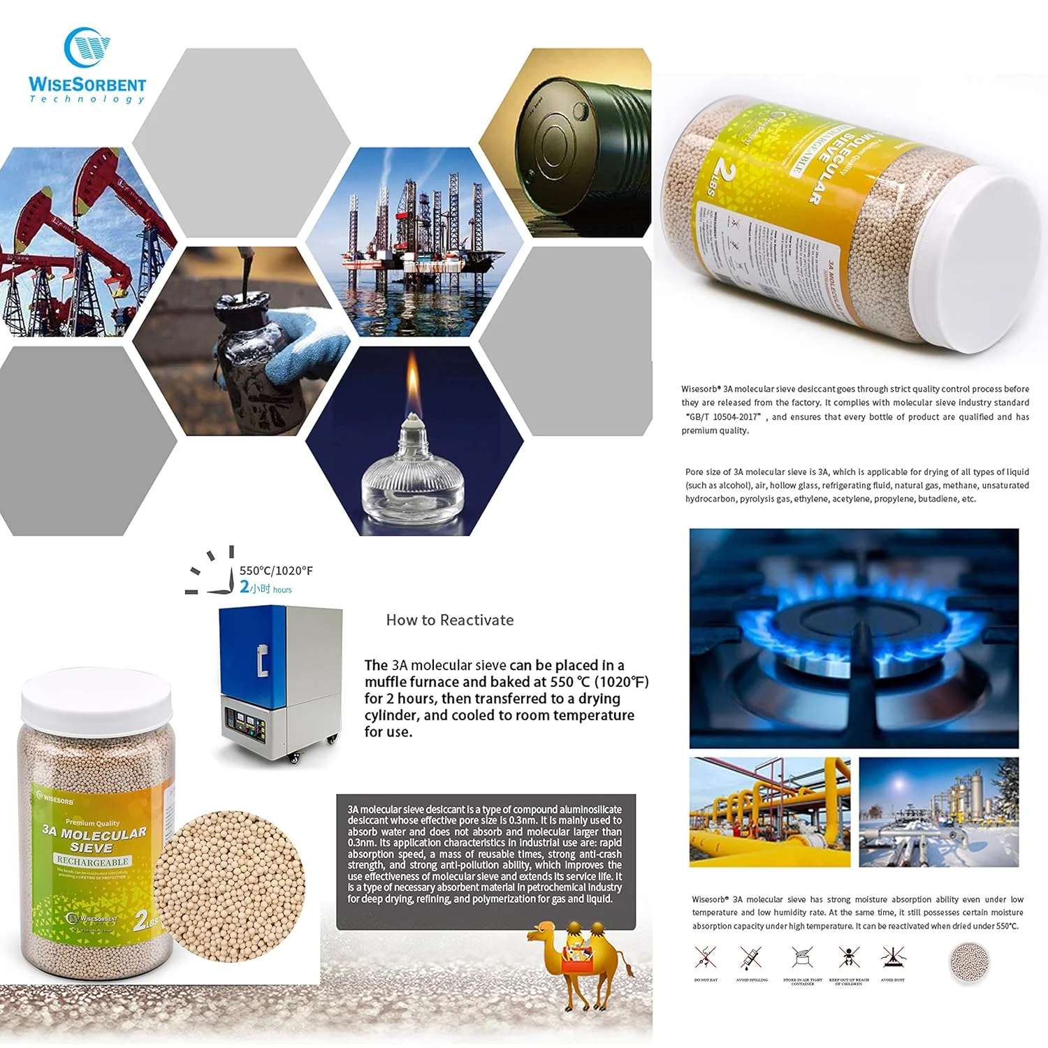 2 lb 3A Molecular Sieve Beads-1.5-2.5mm Bulk Desiccant - Image 6