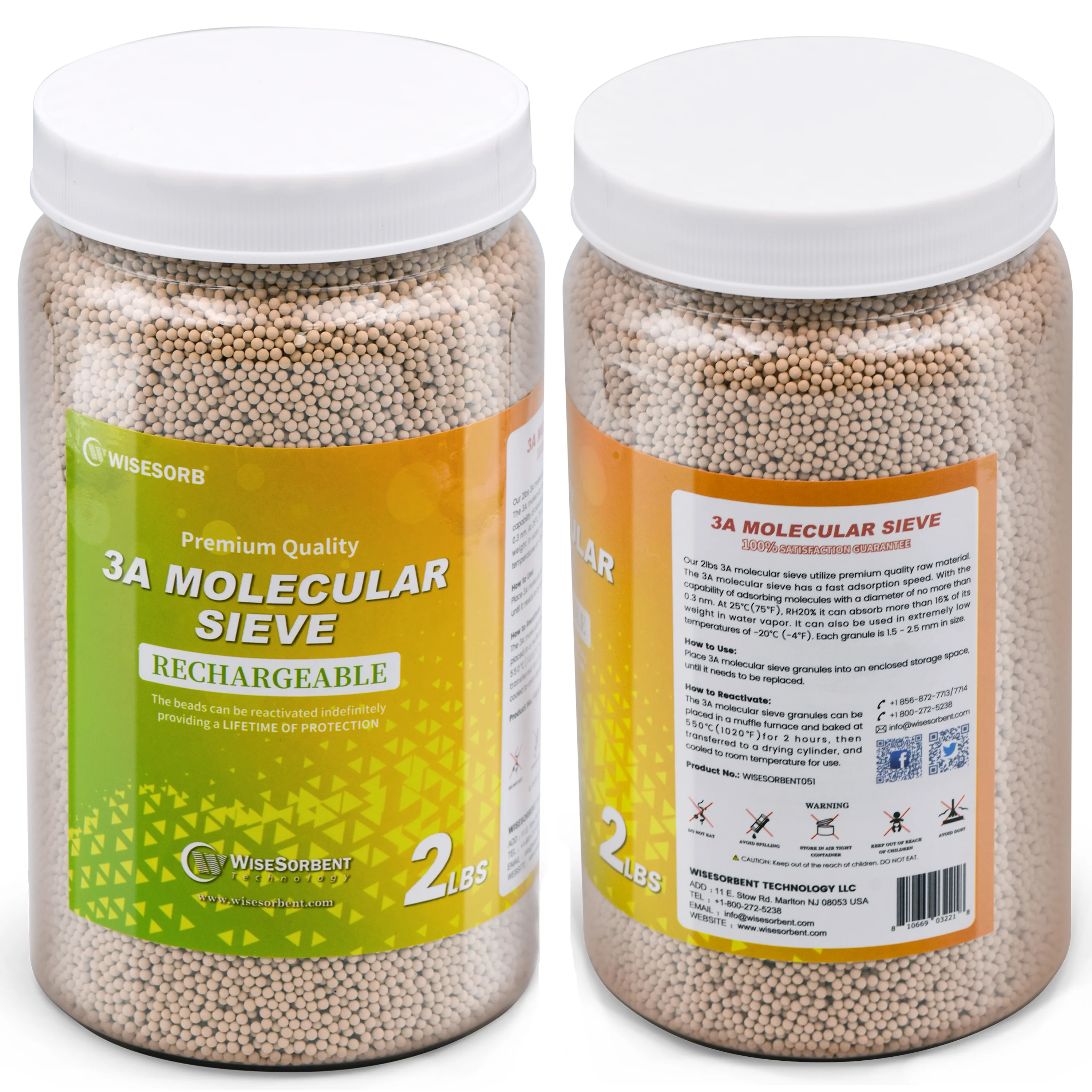2 lb 3A Molecular Sieve Beads-1.5-2.5mm Bulk Desiccant - Image 8