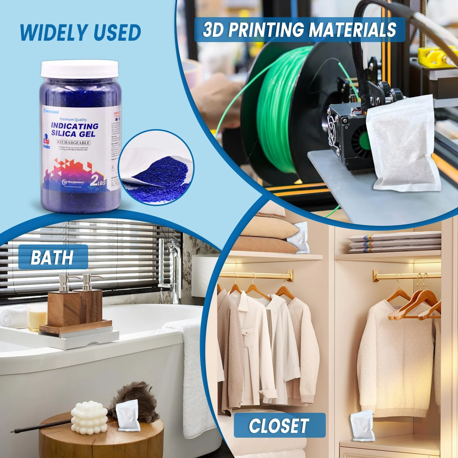 2 lb Indicating Silica Beads 2-4mm -Blue to Pink Desiccant Bead - Image 7