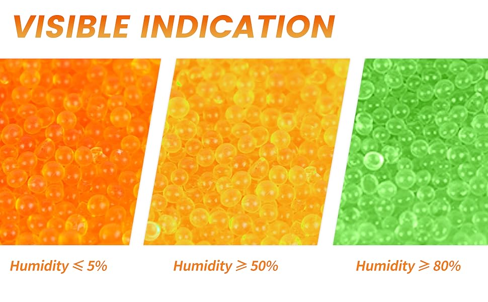 2 lb Indicating Silica Beads 2-4mm -Rechargeable Orange desiccant beads - Image 9