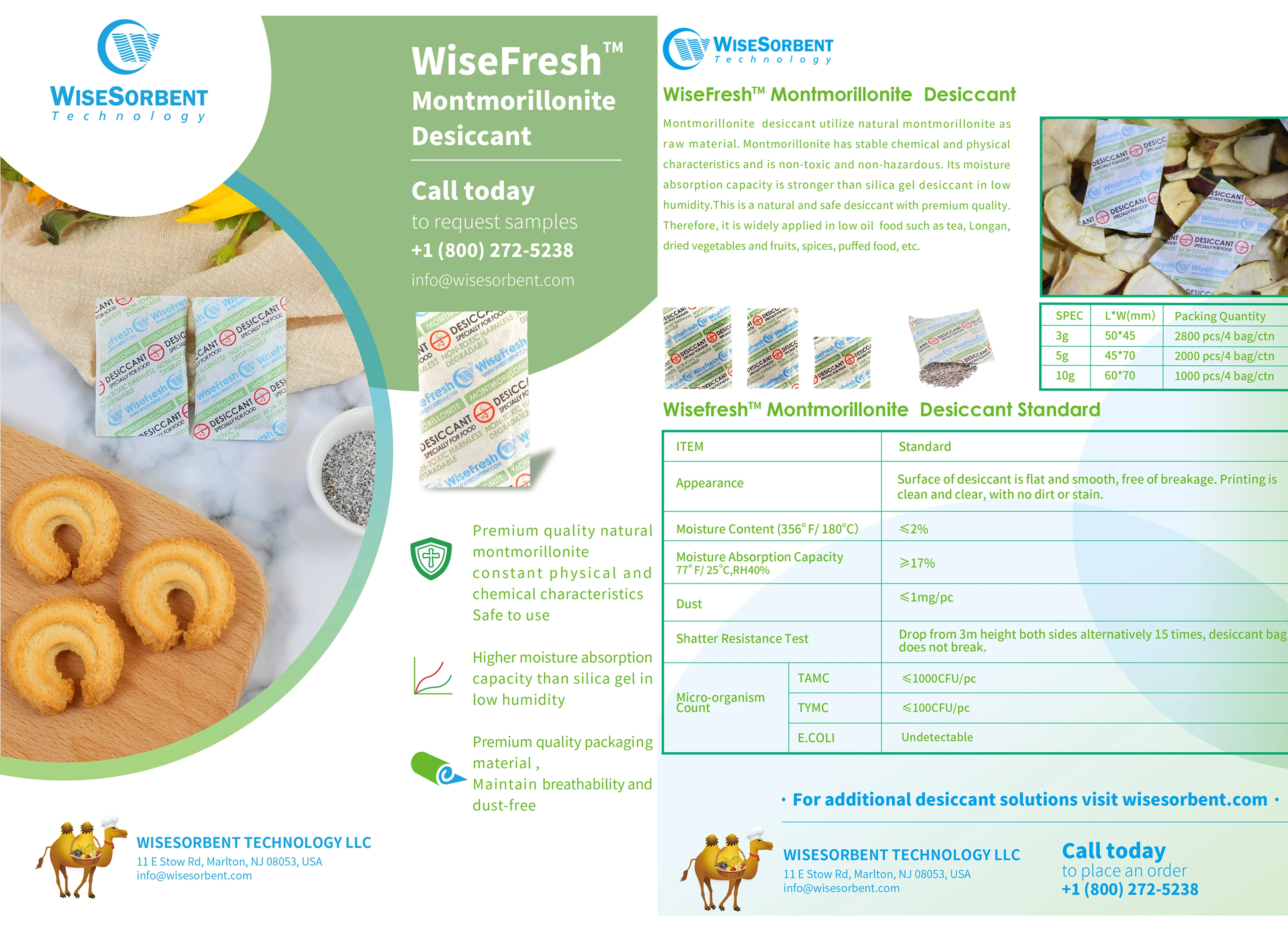 3g Food Safe Clay Desiccant Packs – Eco-Friendly Non-Woven Paper Desiccant Packets - Image 6