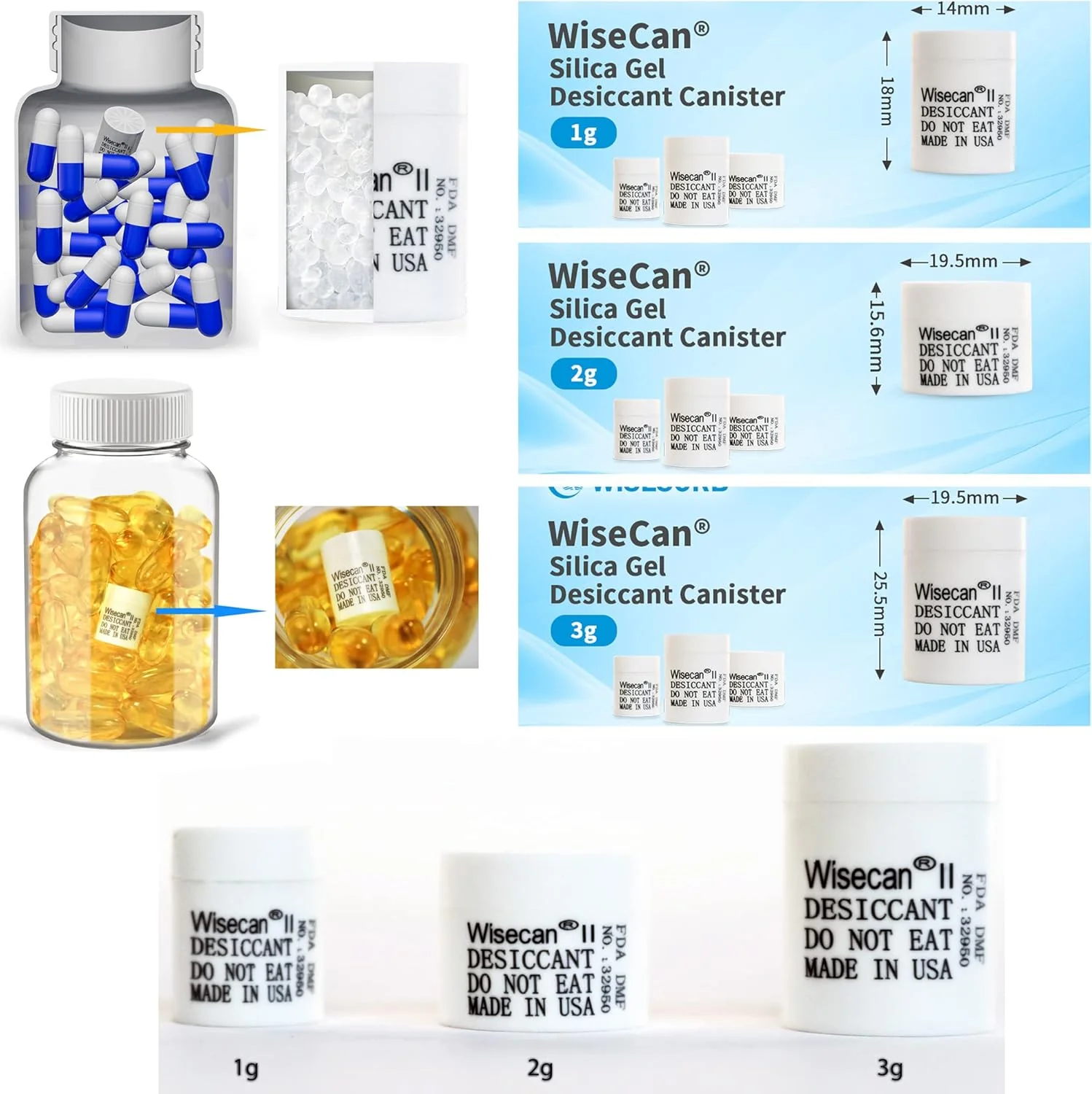 3g White Silica Gel Desiccant Capsules–Moisture Absorbers for Storage - Image 6