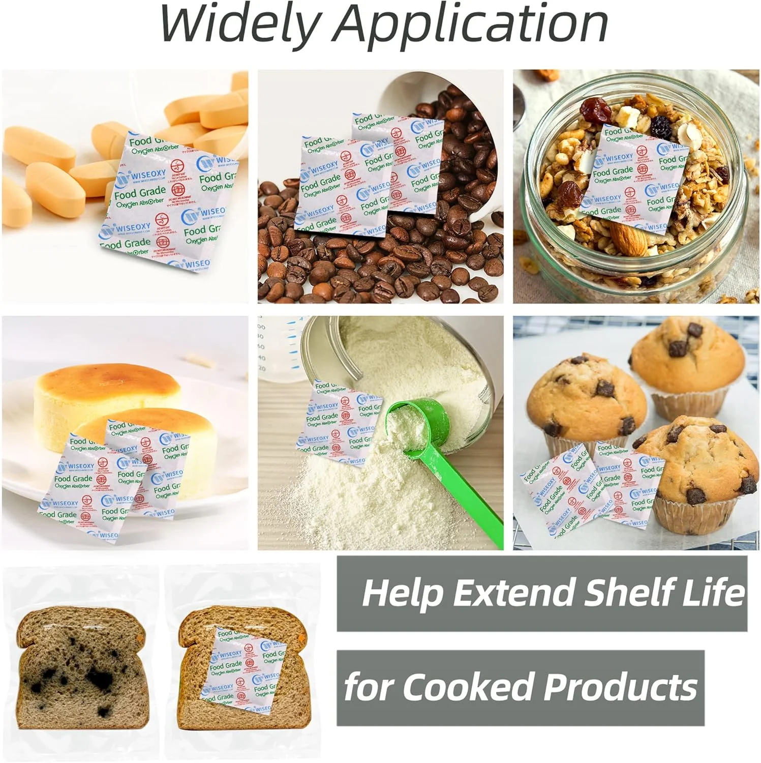 300 cc Oxygen Absorber Packs for Pantry, Food Storage & Vacuum Bags – Food Safe - Image 3