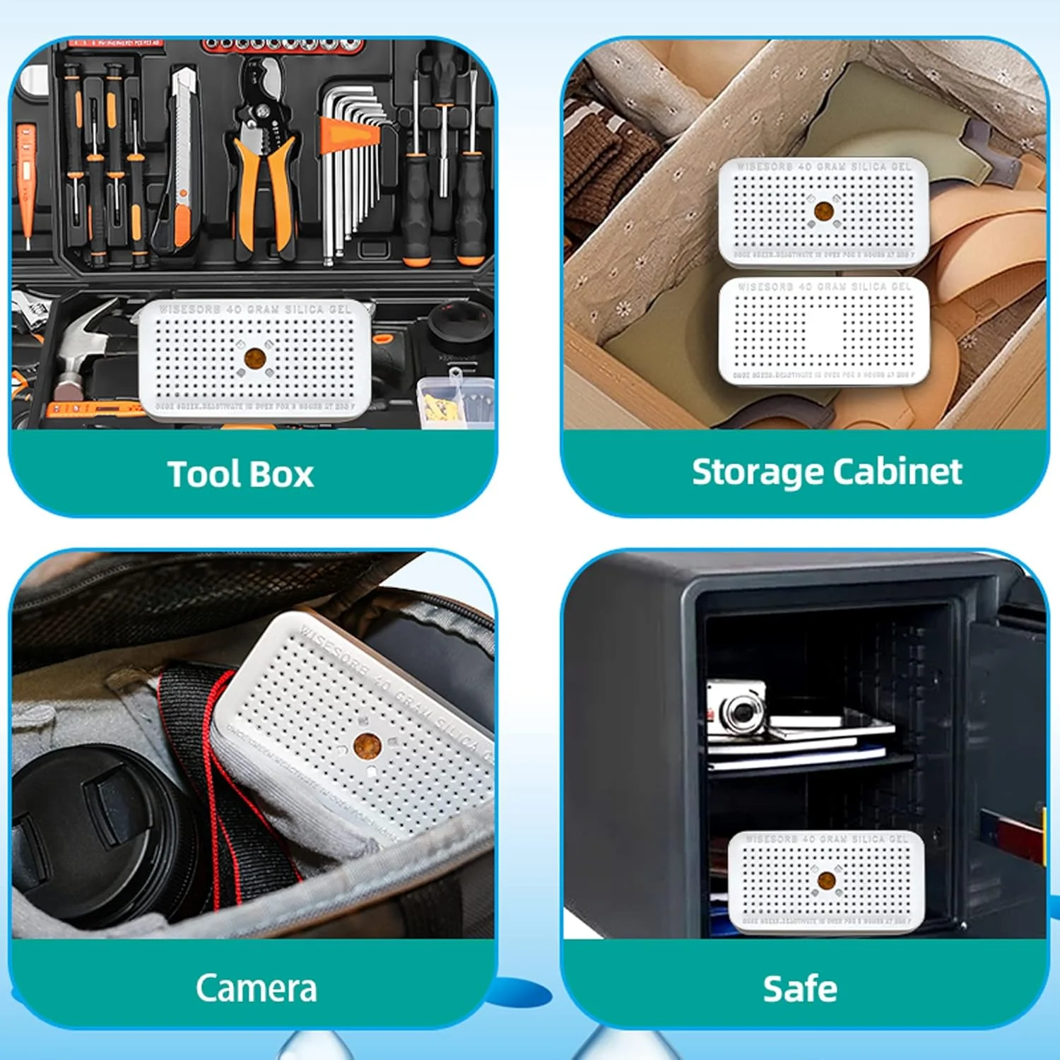 40g Reusable Indicating Silica Gel in Sealed Aluminum Box with Lid-Free Shipping - Image 6
