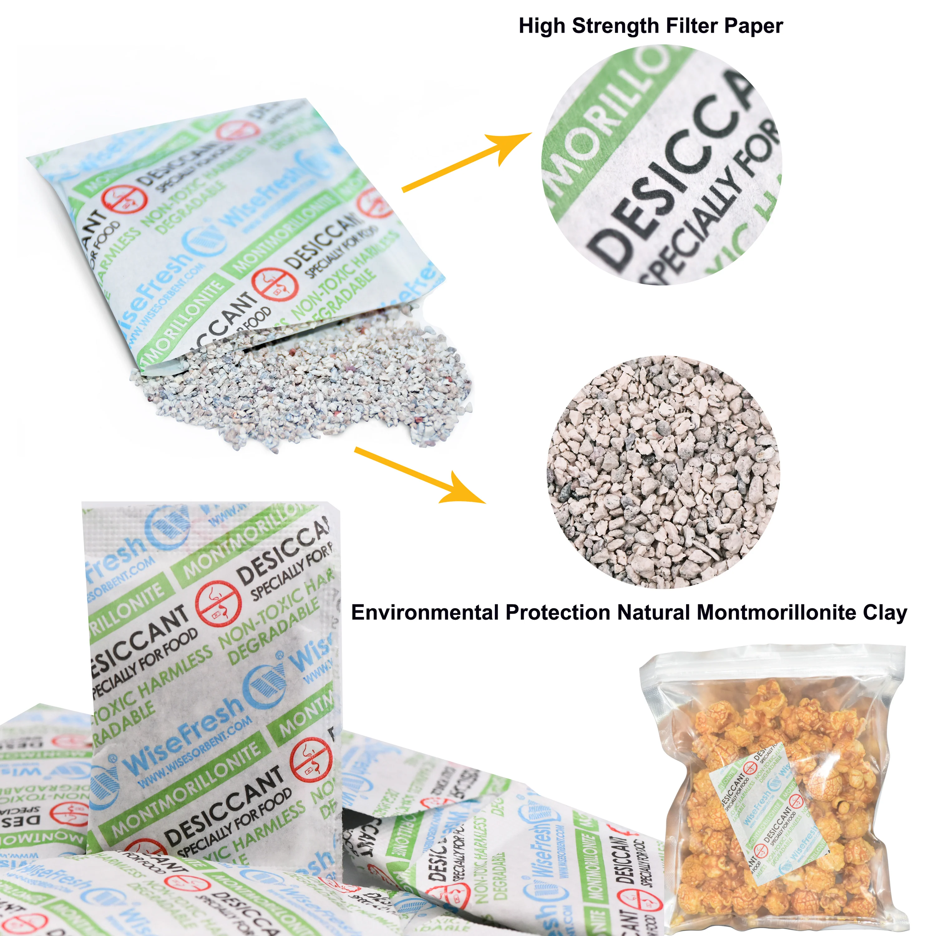 5g Non-Woven Paper Clay Desiccant Packets – Food Grade Moisture Absorbers for Spices - Image 4