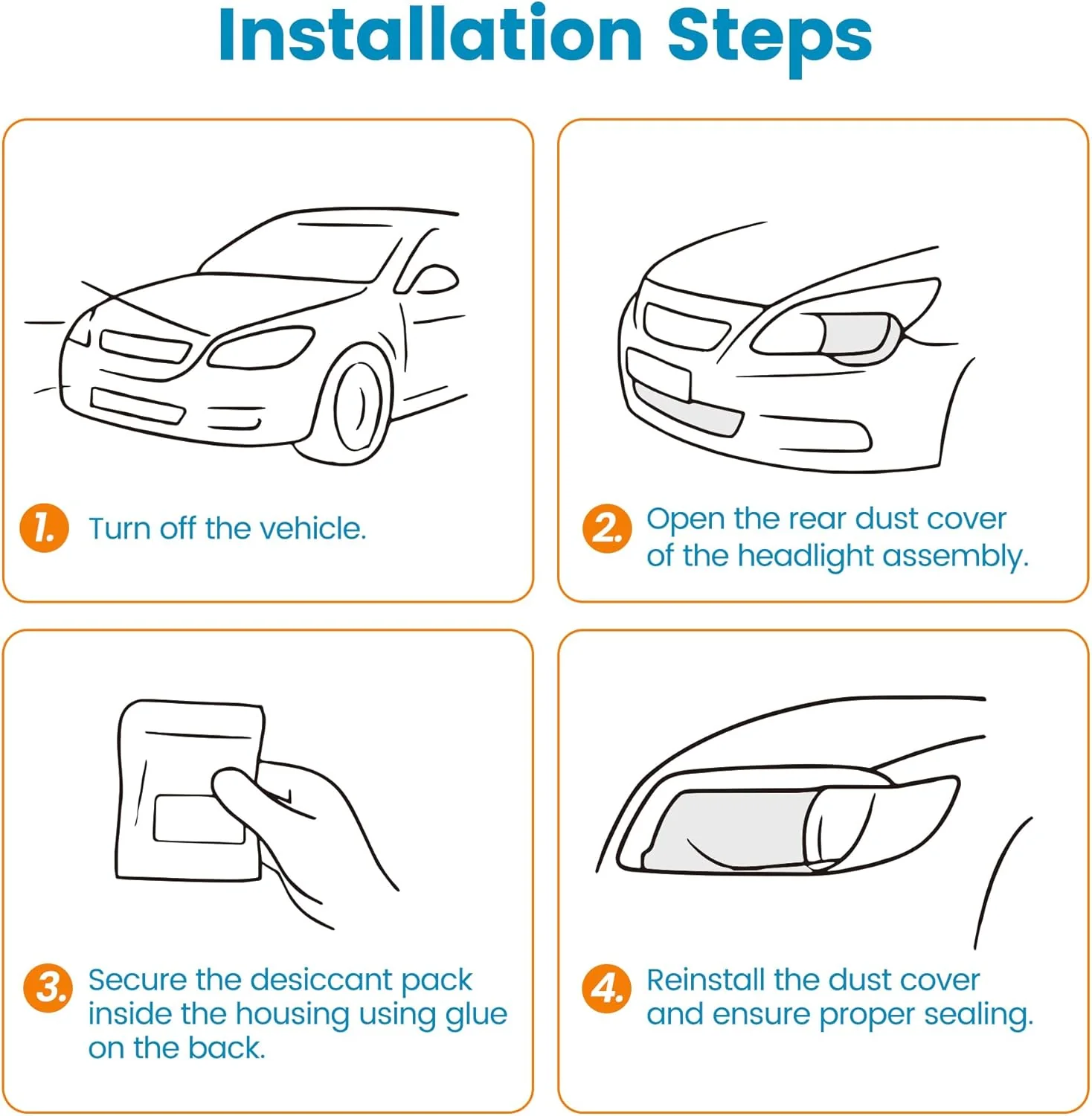 Headlight Desiccant Packs 5g - Anti-Fog Moisture Absorbers for Car Headlamps - Image 7