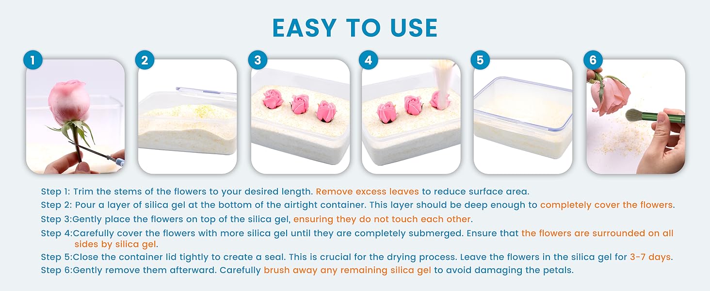 5 lb Silica Gel Flower Drying-Silica Sand Flower Drying Kits - Image 11