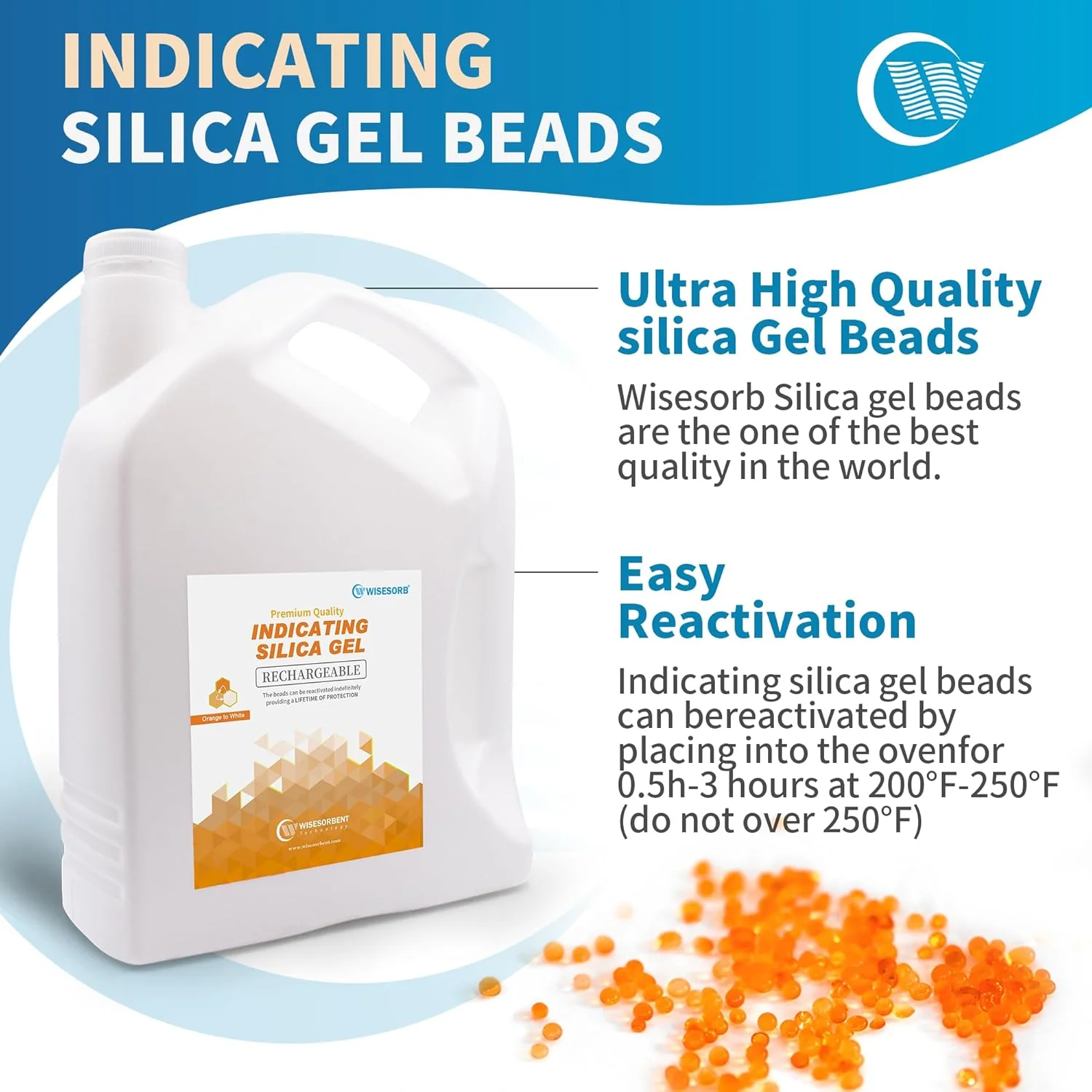 7.5 lb Indicating Silica Beads-Orange to White Bulk Silica Gel - Image 3
