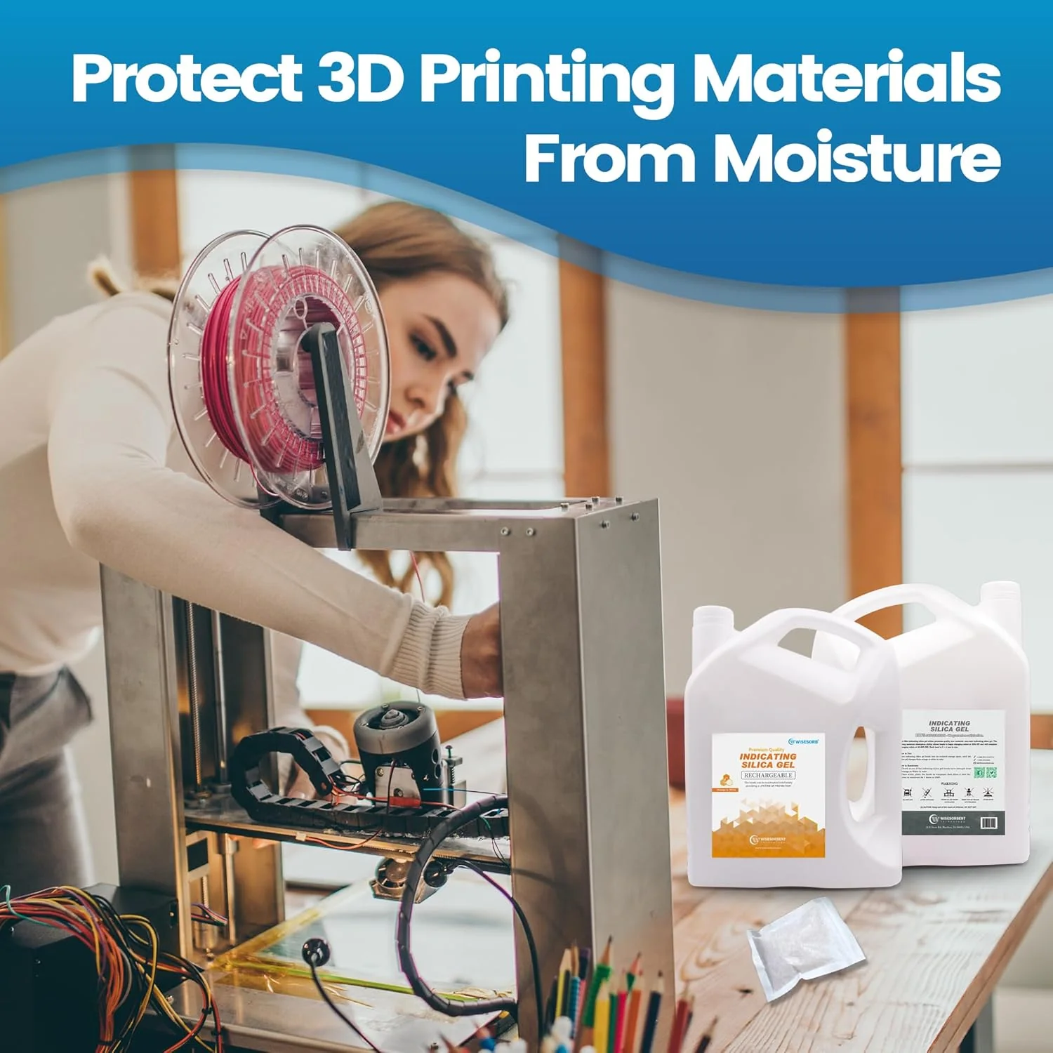 7.5 lb Indicating Silica Beads-Orange to White Bulk Silica Gel - Image 5