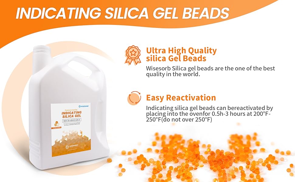 7.5 lb Indicating Silica Beads-Orange to White Bulk Silica Gel - Image 9