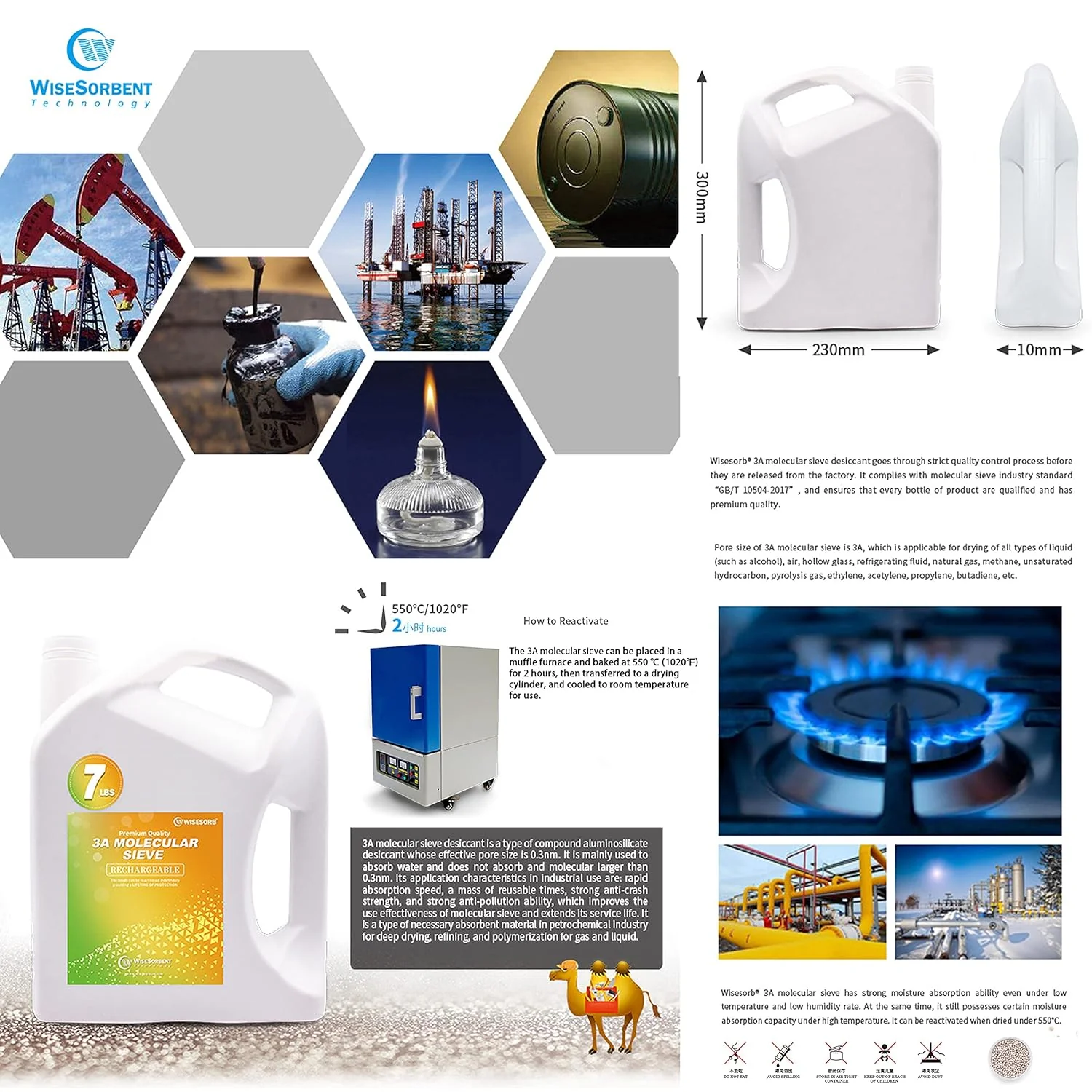 7 lb Molecular Sieve Beads Type 3A-1.5-2.5mm Bulk Desiccant - Image 8