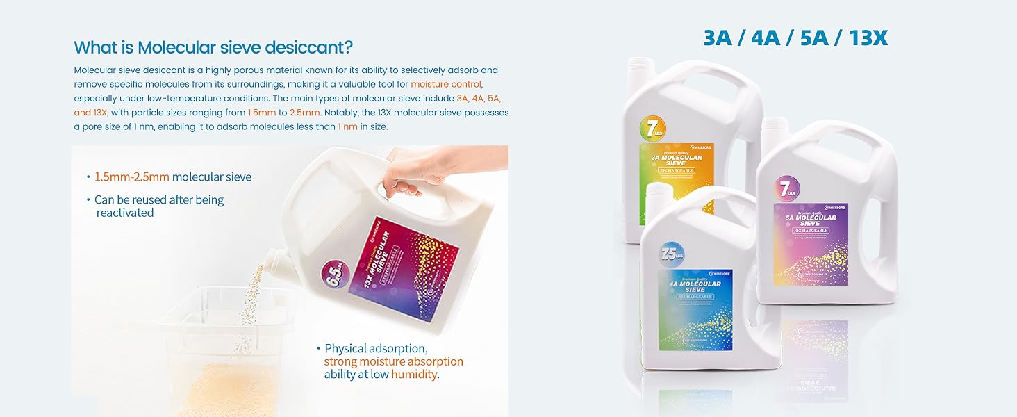 7 lb 5A Molecular Sieve Beads-1.5-2.5mm Bulk Desiccant - Image 9