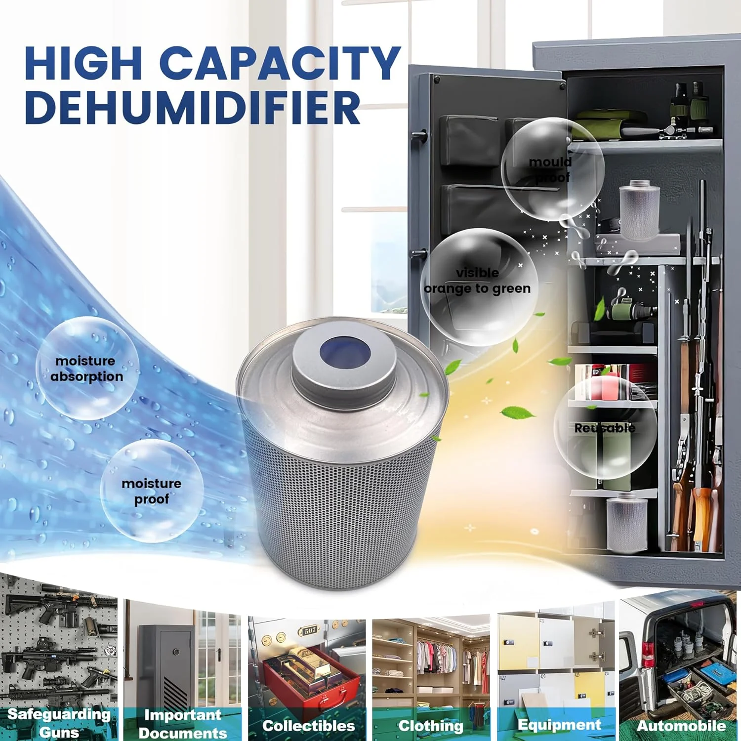 800g Reusable Indicating Silica Gel in Iron Can–Perfect for Tool Box Humidity Absorption - Image 6