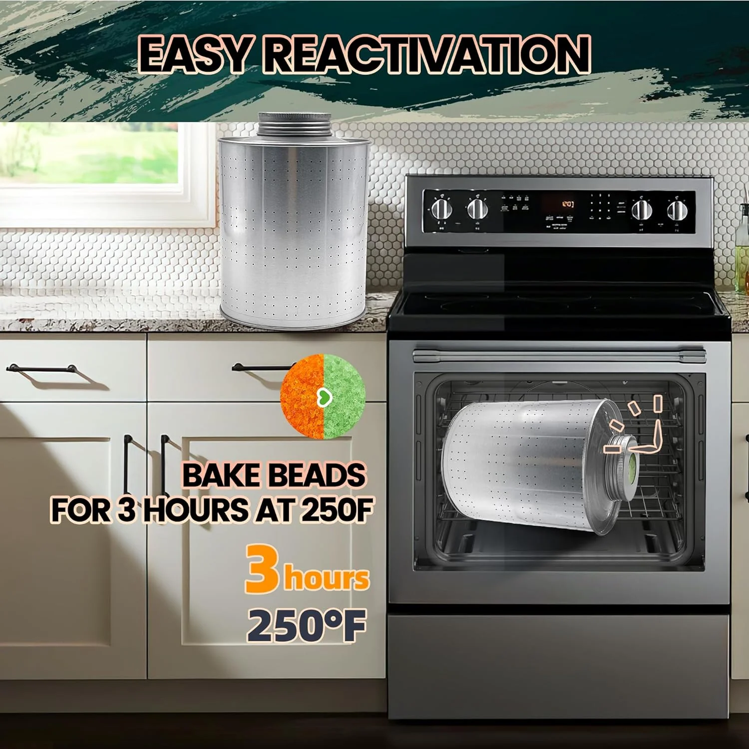 900g Reusable Indicating Silica Gel in Iron Can–Reliable for Closet Moisture Management - Image 5