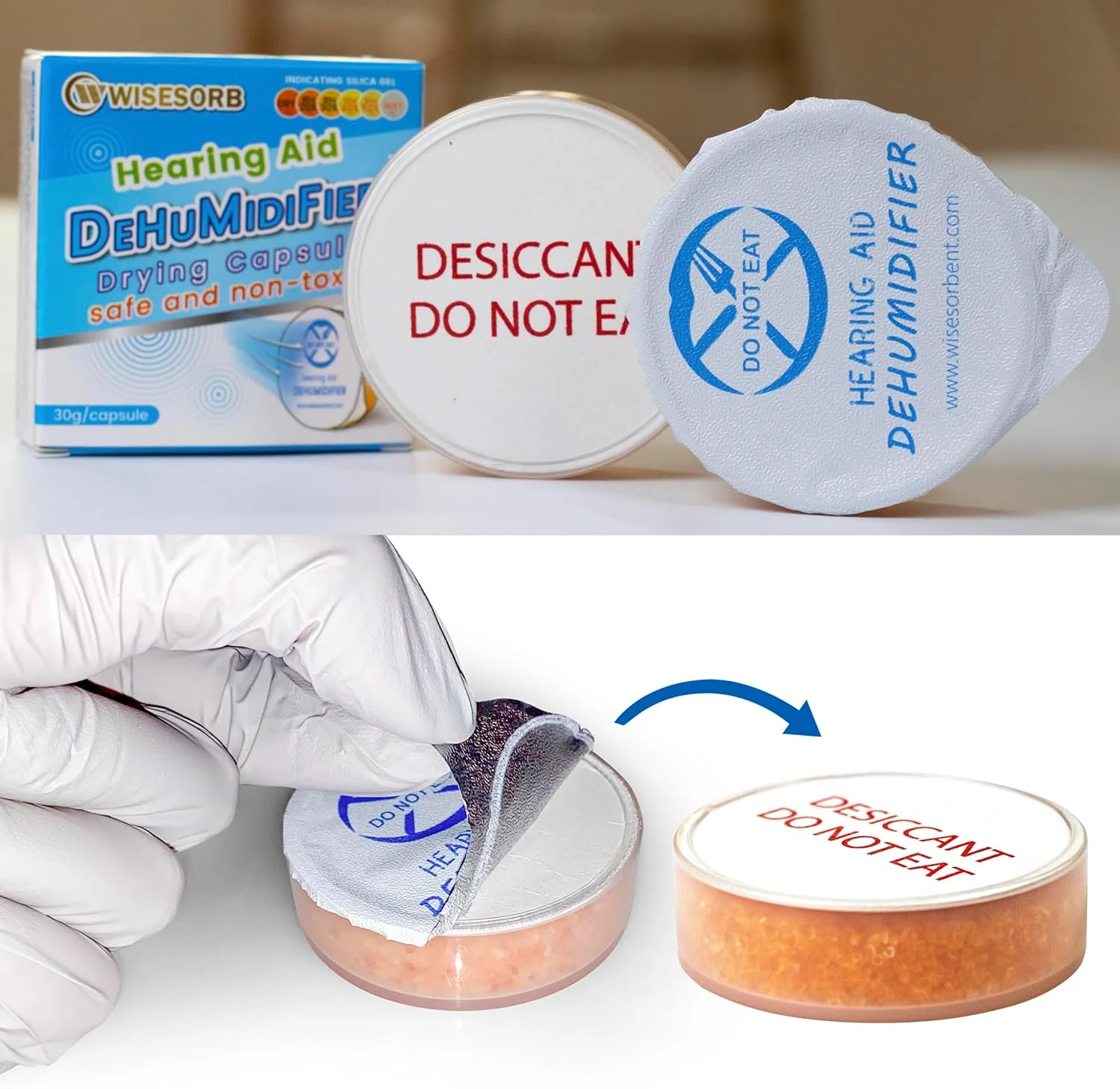 30g Clear Silica Gel Desiccant Capsules–Moisture Absorber for Cochlear Implants & Hearing Aids - Image 6