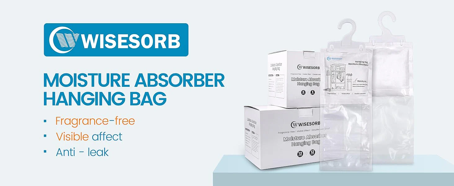 Moisture Absorber Hanging Bags - 17.6 oz Fragrance-Free Large Dehumidifier for Closet, Bathroom, Bedroom – Double Leak-Proof Design & Dual-Sided Absorption - Image 7