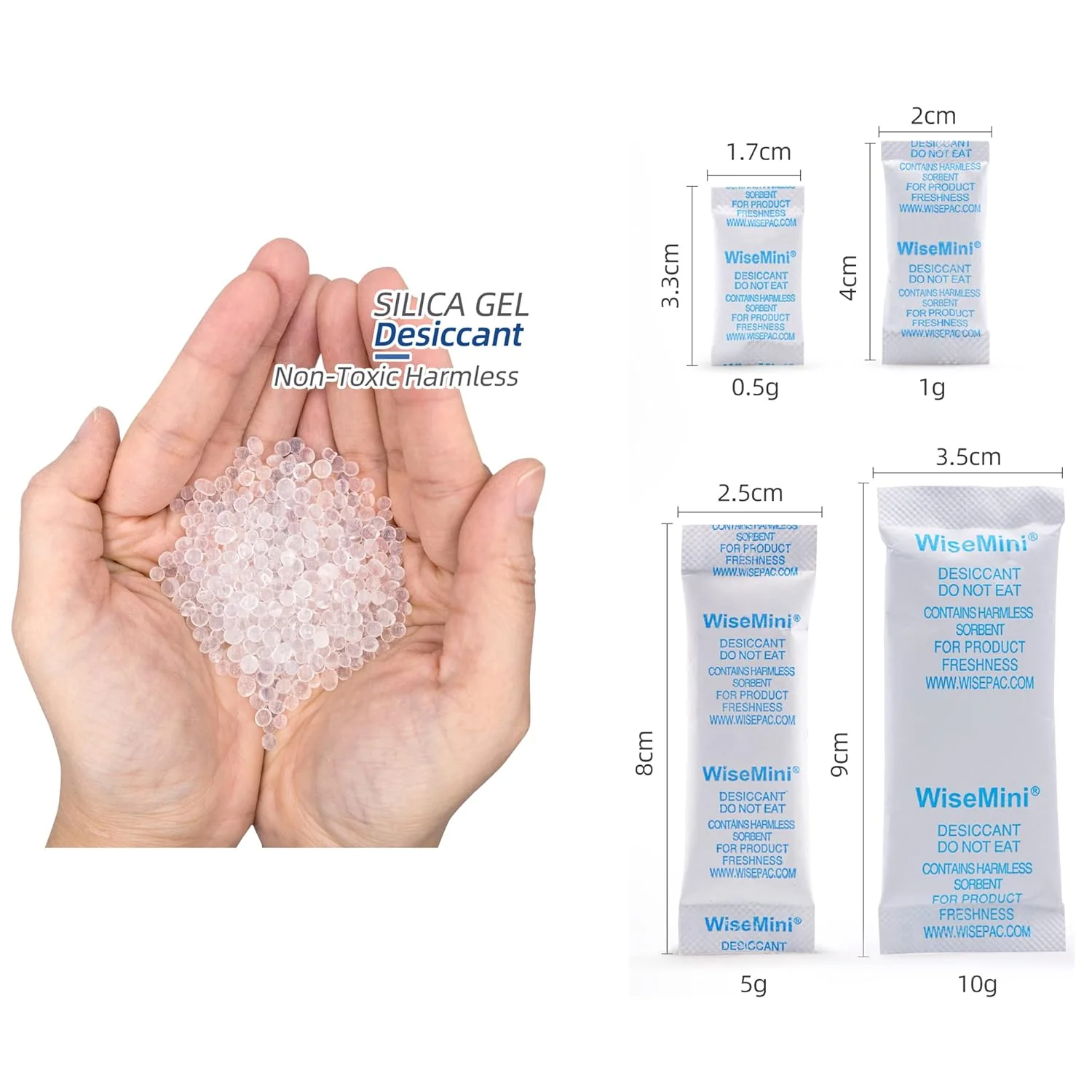 0.5g Silica Gel Desiccant – Tyvek Paper Packets, Food Safe, Wholesale for Moisture Control - Image 6
