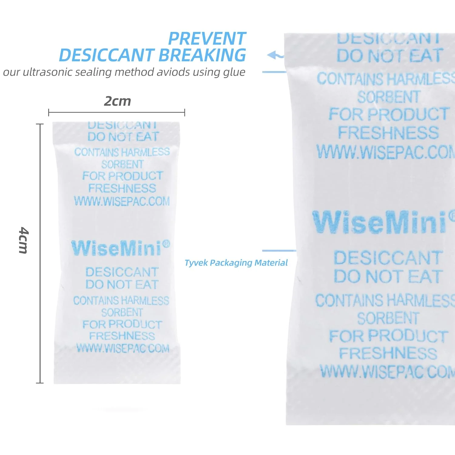 1g Silica Gel Desiccant – Tyvek Paper Packets, Food Safe, Wholesale for Moisture Control - Image 3