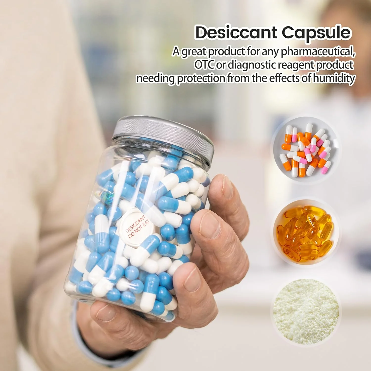 2g Clear Silica Desiccant Capsules–Prevents Moisture-Related Degradation of Medicines - Image 8